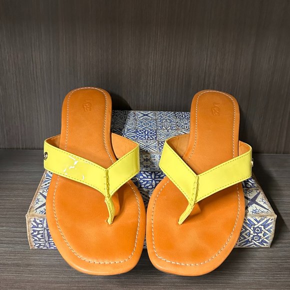 UGG Tuolumne Flip Flop in Bright Yellow - 9 - Picture 1 of 7